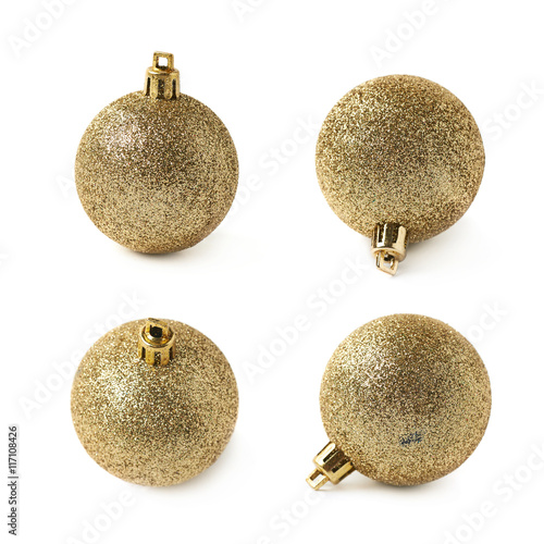 Single Christmas ball isolated