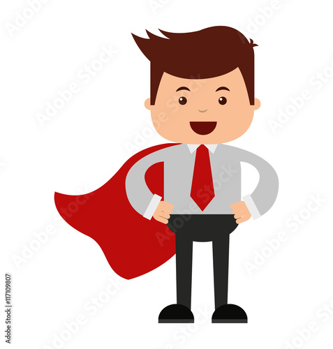 man businessman cartoon character icon