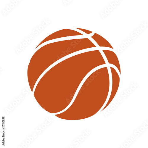 Basketball concept represented by ball icon. Isolated and flat illustration © djvstock