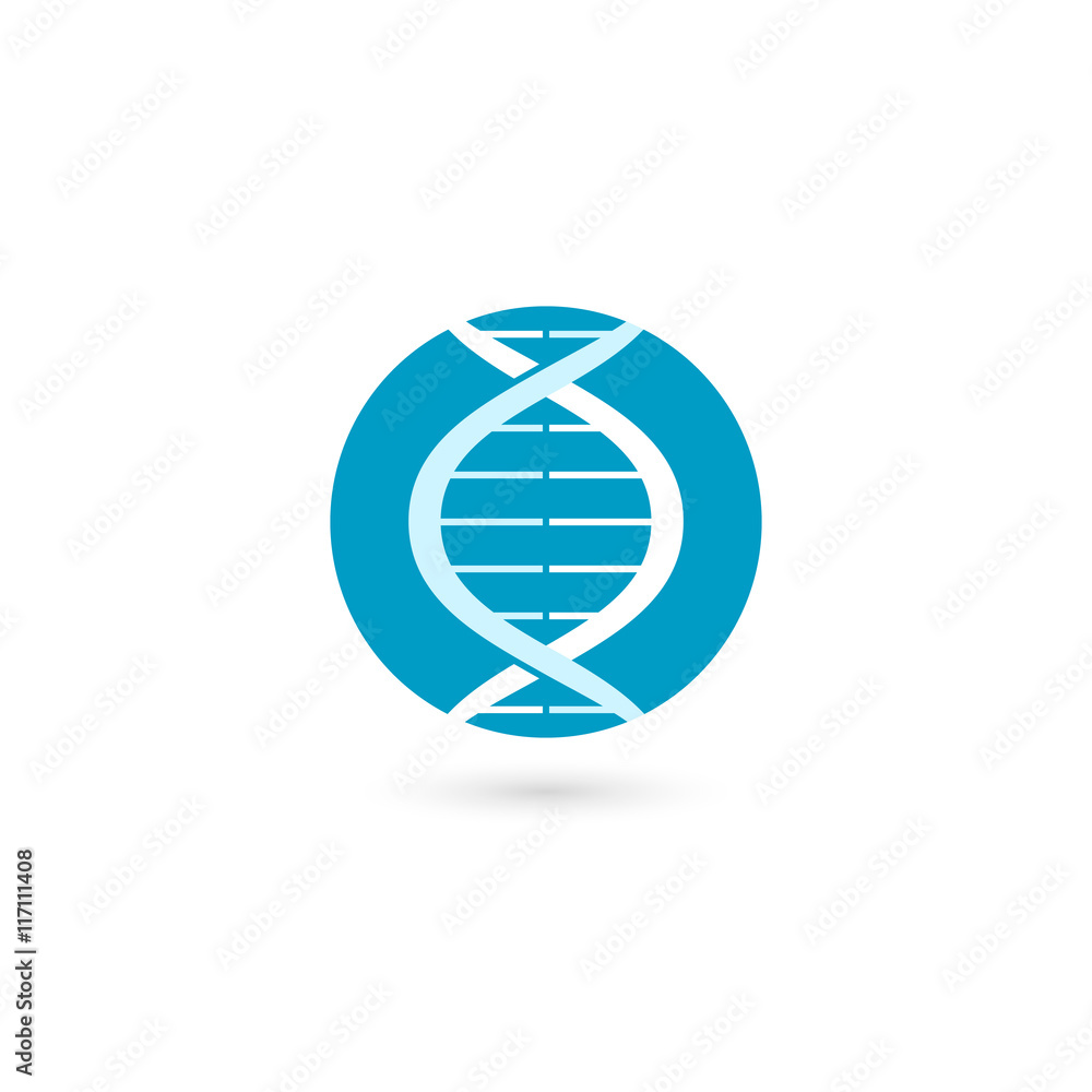 Abstract DNA strand symbol. Isolated on white background. Vector illustration, eps 10. Abstract DNA strand symbol. Isolated on white background. Vector illustration, eps 10.