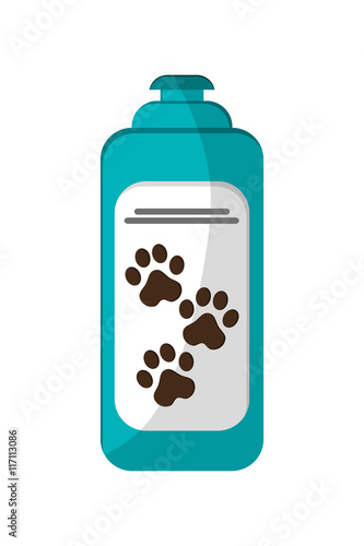 flat design pet shampoo icon vector illustration