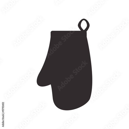 Bakery supply concept represented by glove icon. Isolated and flat illustration
