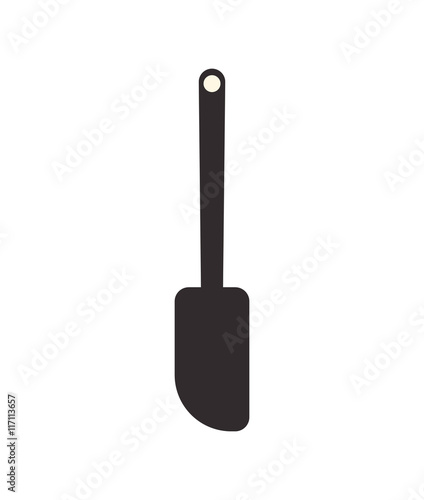 Bakery supply concept represented by spatula icon. Isolated and flat illustration