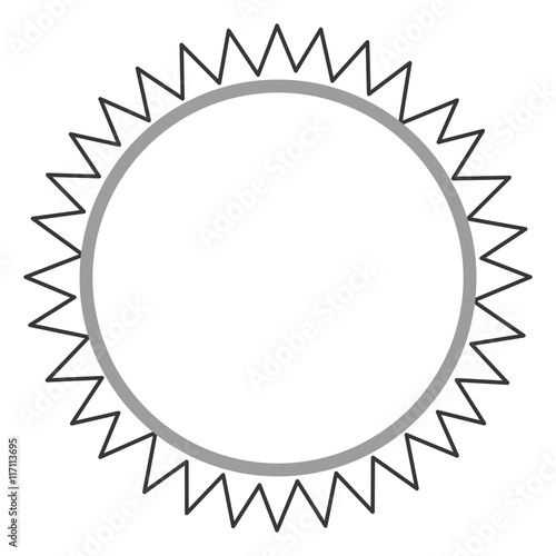flat design circular badge icon vector illustration