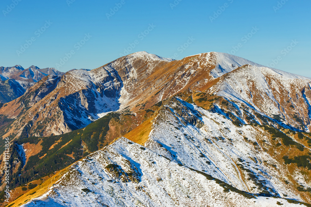 autumn mountain landscape, Red Peaks, Tatras Mountain