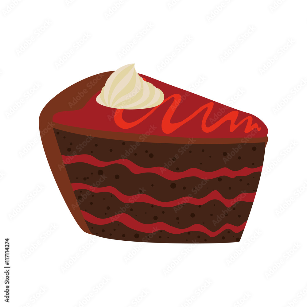 Bakery concept represented by cake icon. Isolated and flat illustration Bakery concept represented by cake icon. Isolated and flat illustration