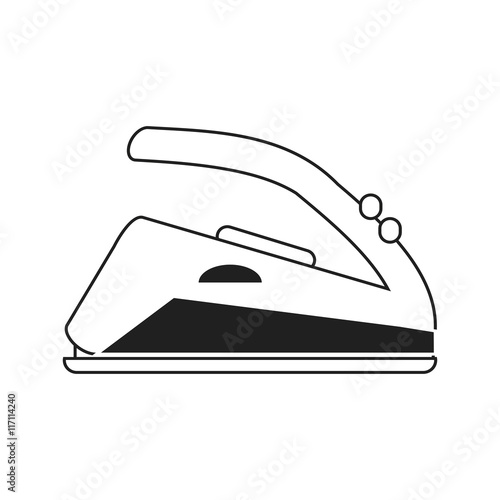 flat design modern iron icon vector illustration