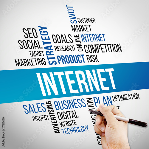 Internet Word Cloud, business Concept