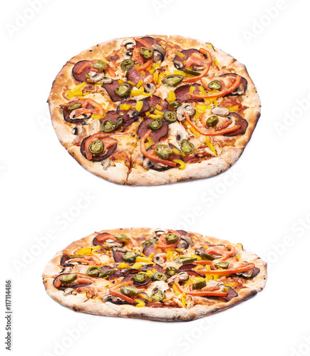 Mexican pizza isolated