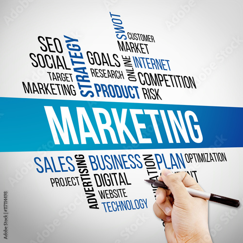 Marketing Word Cloud, business Concept