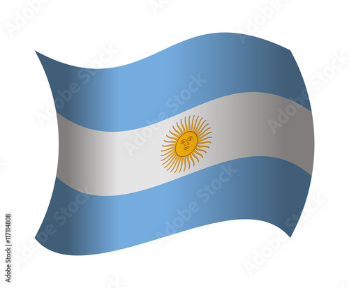 argentina flag waving in the wind