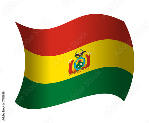 bolivia flag waving in the wind