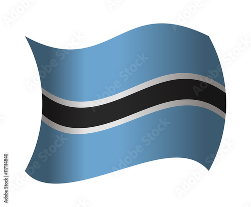botswana flag waving in the wind