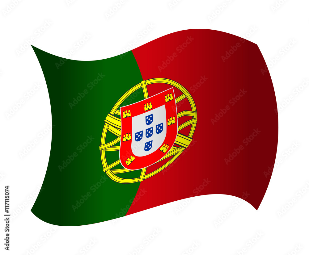 Obraz premium portugal flag waving in the wind