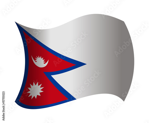 nepal flag waving in the wind