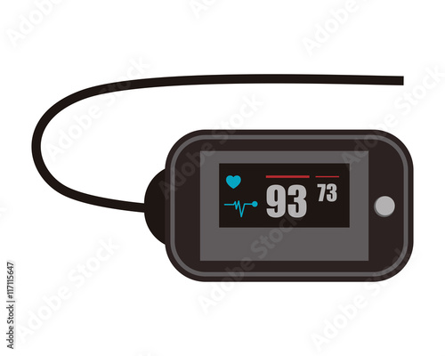 flat design heartrate wrist tracker icon vector illustration