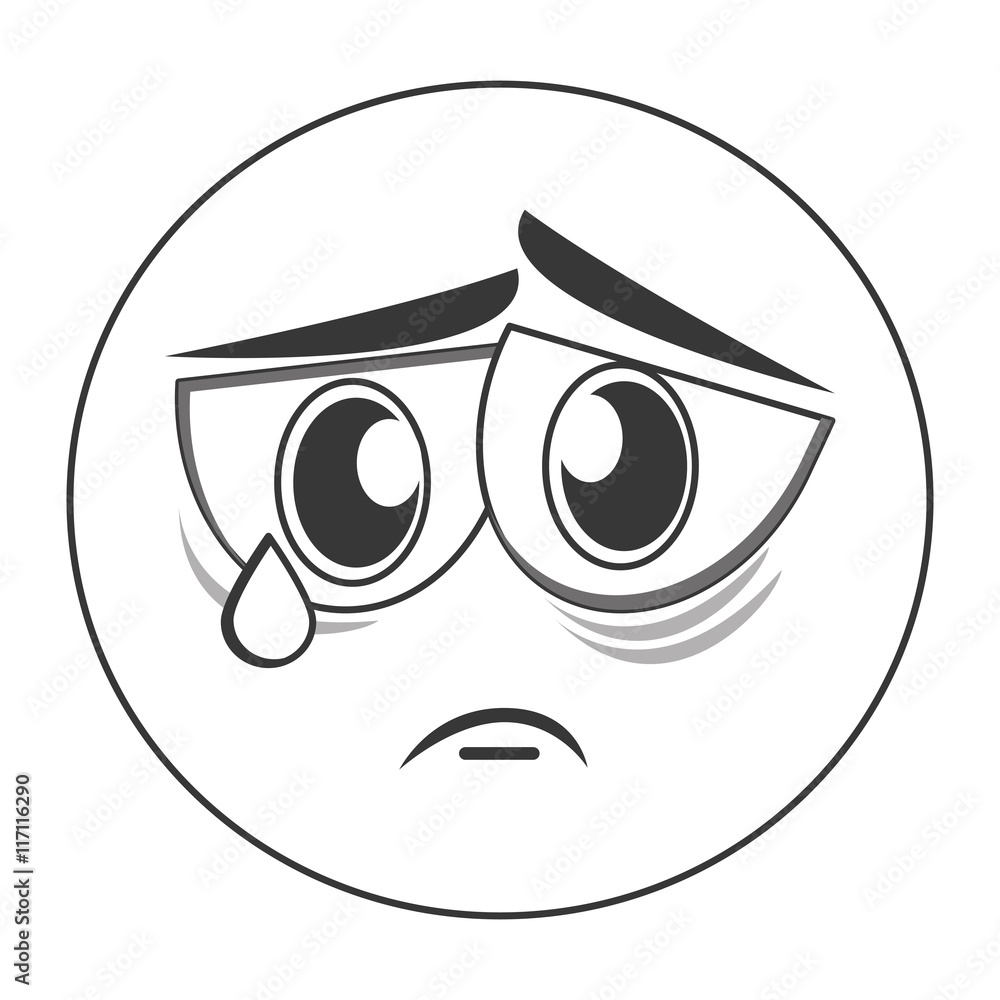 flat design sad face emoticon icon vector illustration flat design sad face emoticon icon vector illustration