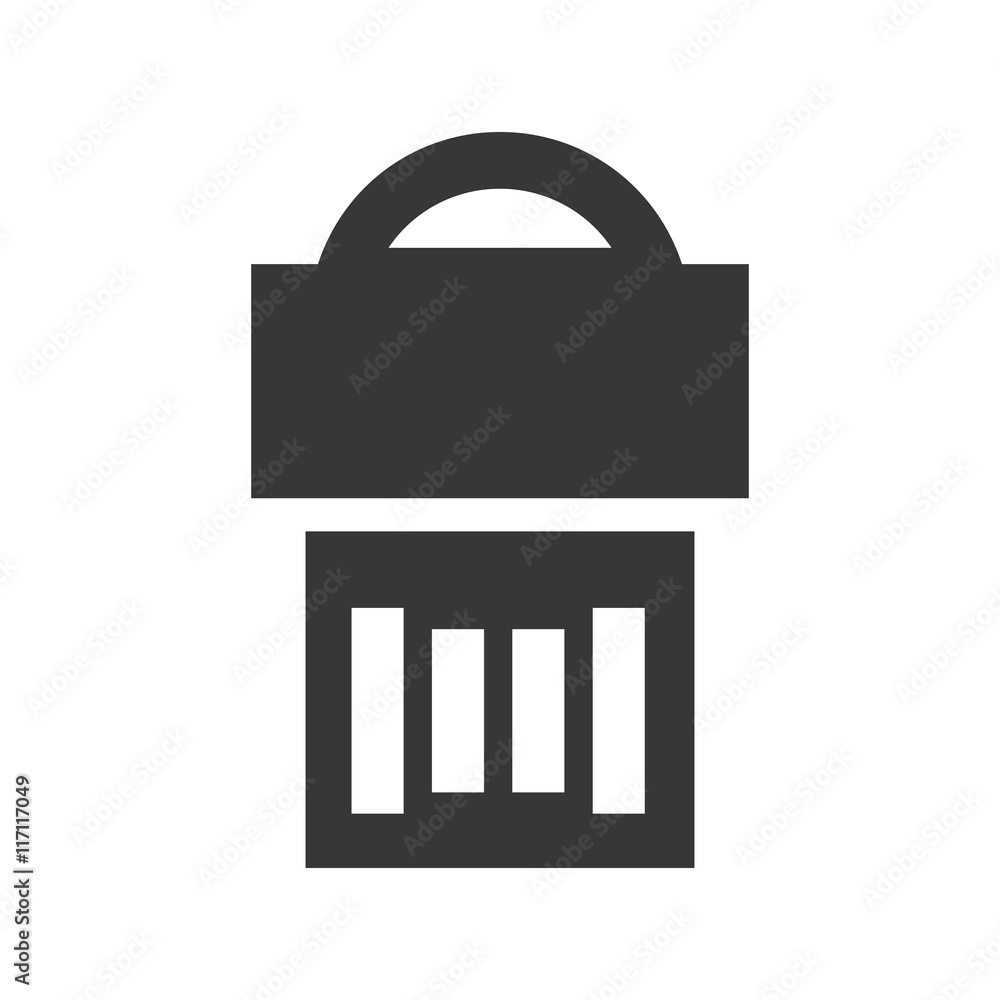 Gadget and technology concept represented by usb silhouette icon. Isolated and flat illustration Gadget and technology concept represented by usb silhouette icon. Isolated and flat illustration