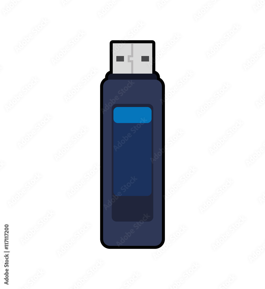 Gadget and technology concept represented by usb icon. Isolated and flat illustration Gadget and technology concept represented by usb icon. Isolated and flat illustration