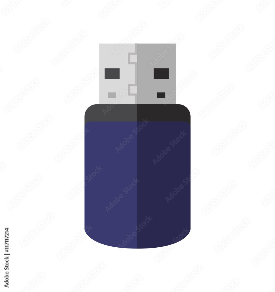 Gadget and technology concept represented by usb icon. Isolated and flat illustration Gadget and technology concept represented by usb icon. Isolated and flat illustration