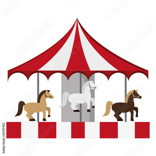 flat design pretty carousel icon vector illustration