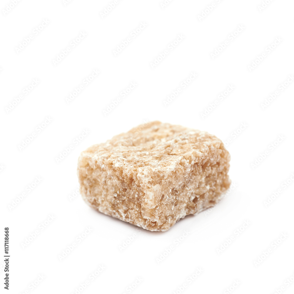 Single sugar cube isolated Single sugar cube isolated