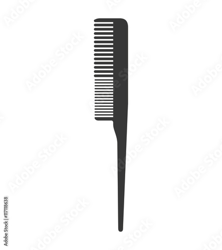 Hair salon and barber shop concept represented by comb icon. Isolated and flat illustration