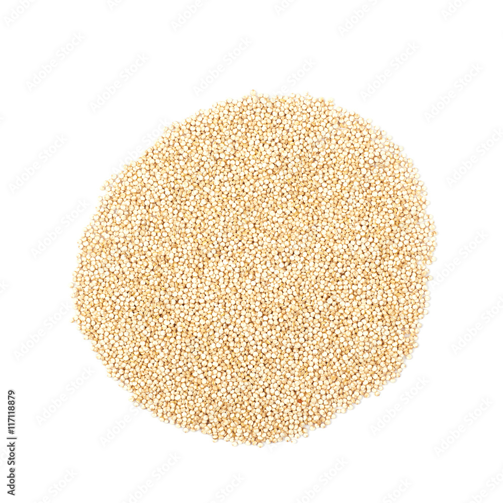 Pile of grain quinoa seeds isolated Pile of grain quinoa seeds isolated