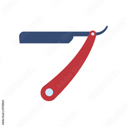 Hair salon and barber shop concept represented by razor icon. Isolated and flat illustration