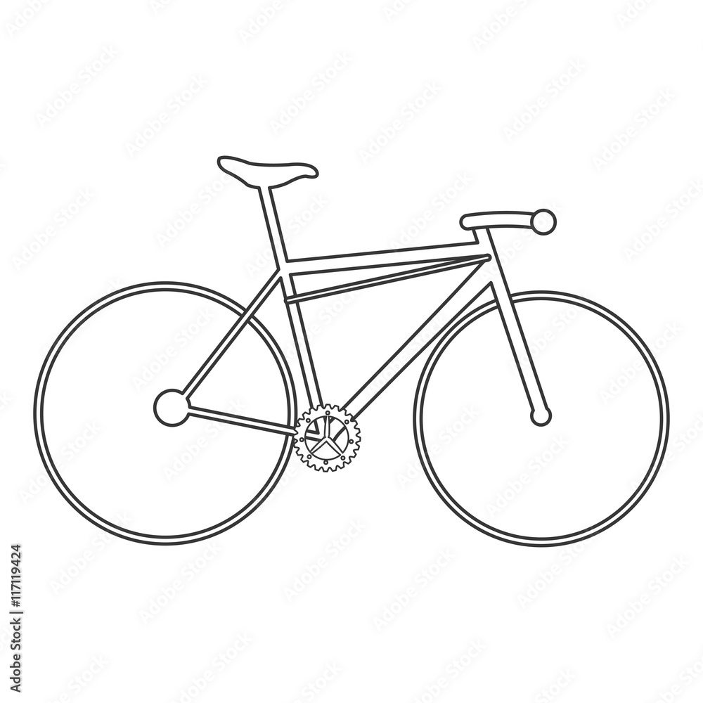 flat design single bike icon vector illustration flat design single bike icon vector illustration