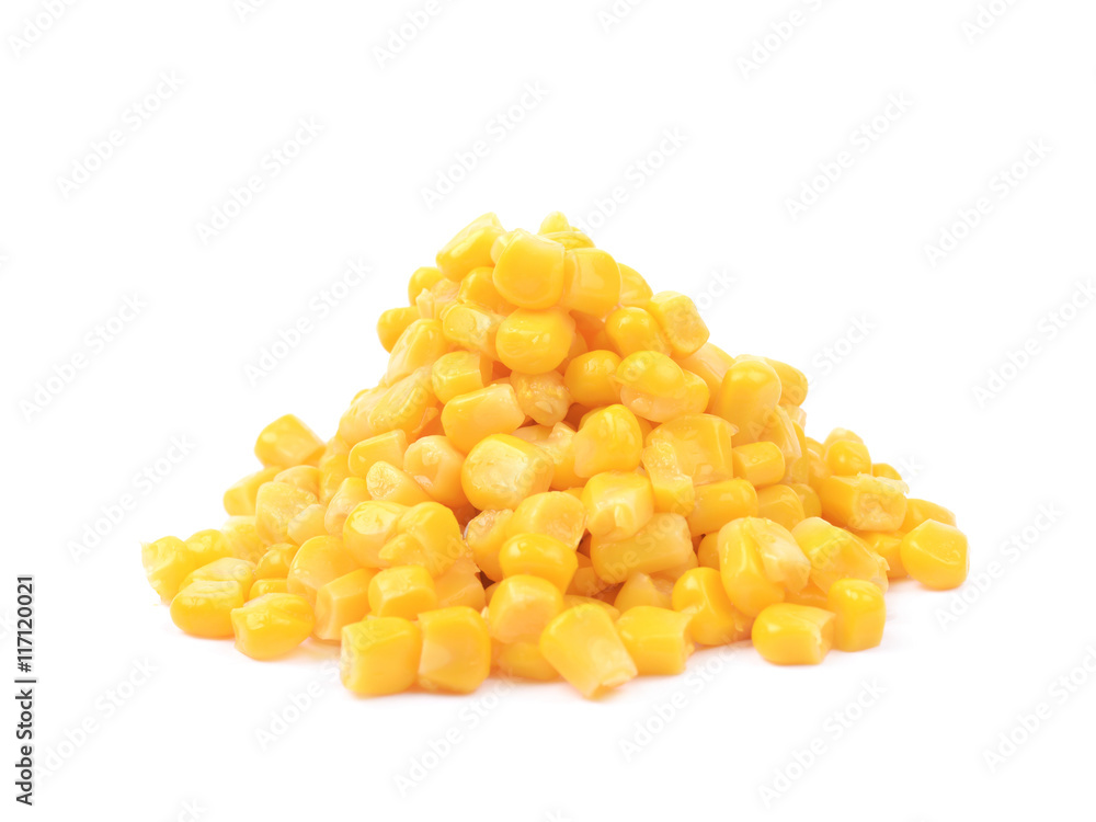 Pile of a canned corn isolated Pile of a canned corn isolated