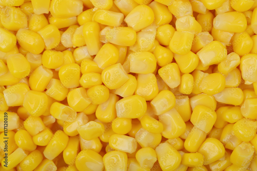 Surface coated with the canned corn Surface coated with the canned corn