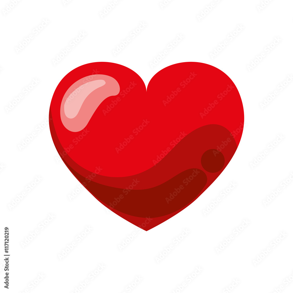 Love concept represented by heart shape icon. Isolated and flat illustration Love concept represented by heart shape icon. Isolated and flat illustration