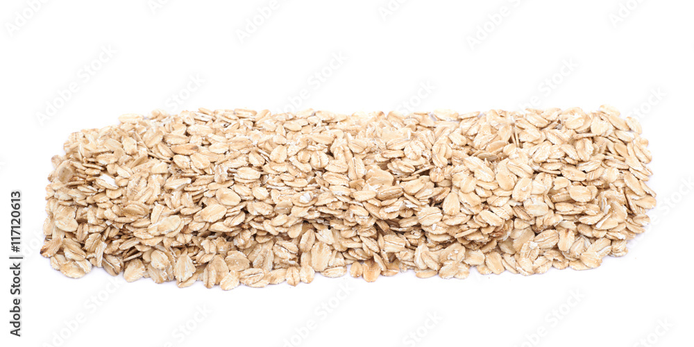 Pile of oatmeal flakes isolated Pile of oatmeal flakes isolated
