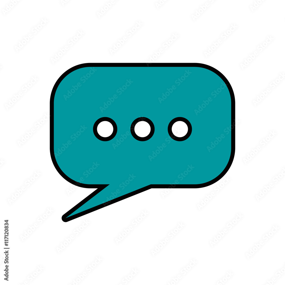Communication concept represented by bubble icon. Isolated and flat illustration Communication concept represented by bubble icon. Isolated and flat illustration