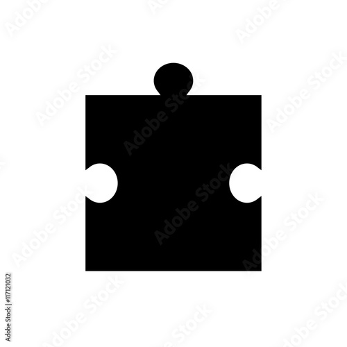 Jigsaw puzzle vector icon