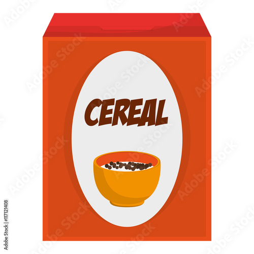 flat design cereal box icon vector illustration