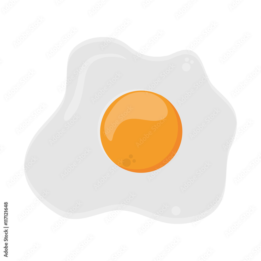flat design single fried egg vector illustration flat design single fried egg vector illustration