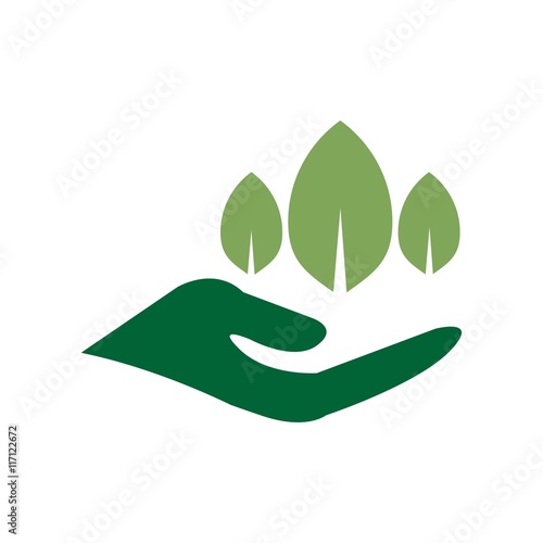 Design Handcare logo icon vector