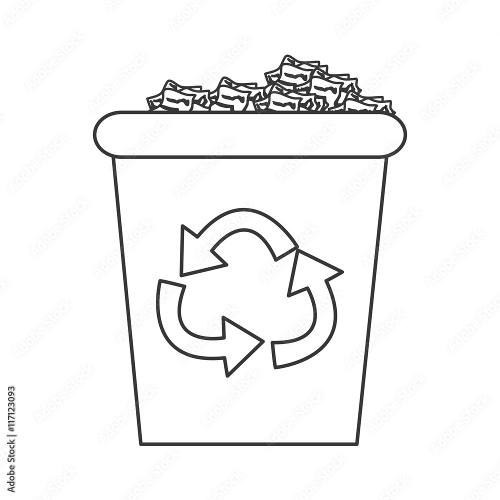 flat design recycling bin icon vector illustration flat design recycling bin icon vector illustration