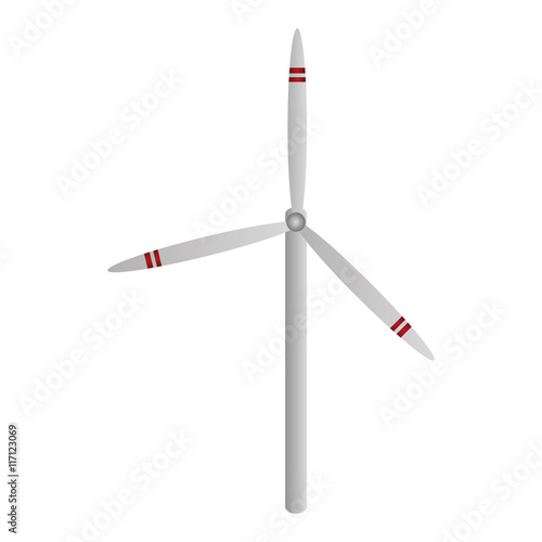 flat design wind turbine icon vector illustration