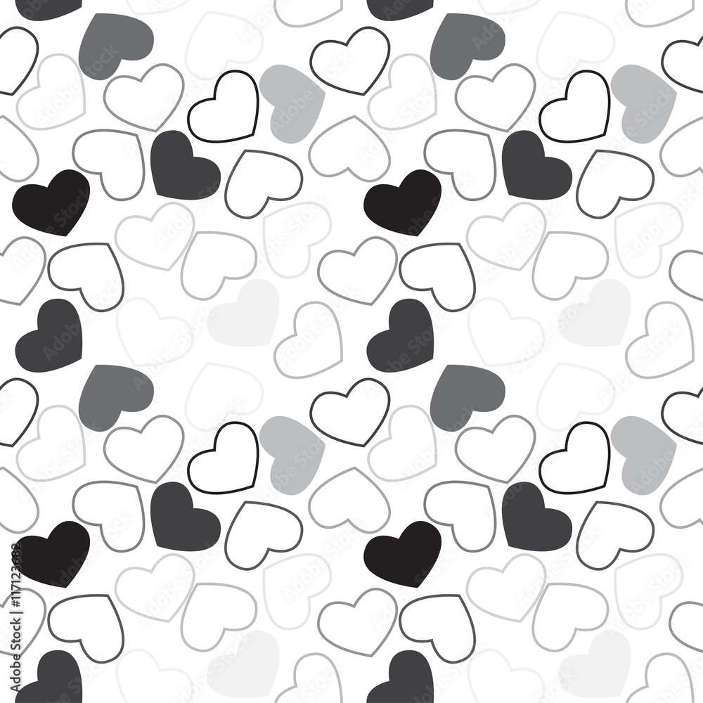 Seamless geometric pattern with hearts. Vector repeating texture. Stylish valentines background. Seamless geometric pattern with hearts. Vector repeating texture. Stylish valentines background.