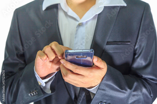 business man touch the smartphone