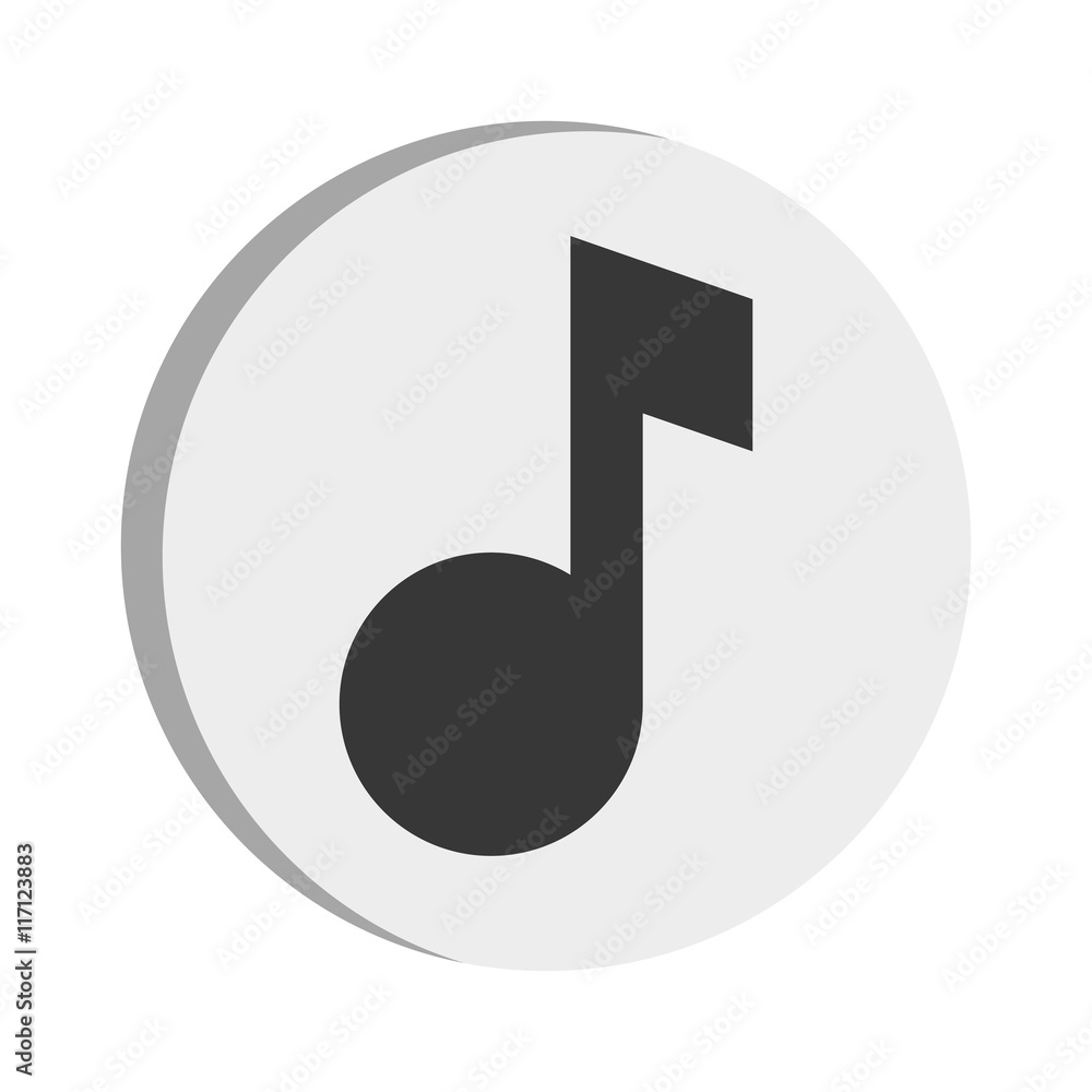 flat design music note icon vector illustration flat design music note icon vector illustration