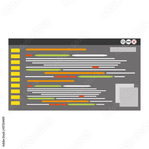 flat design browser window with webpage icon vector illustration