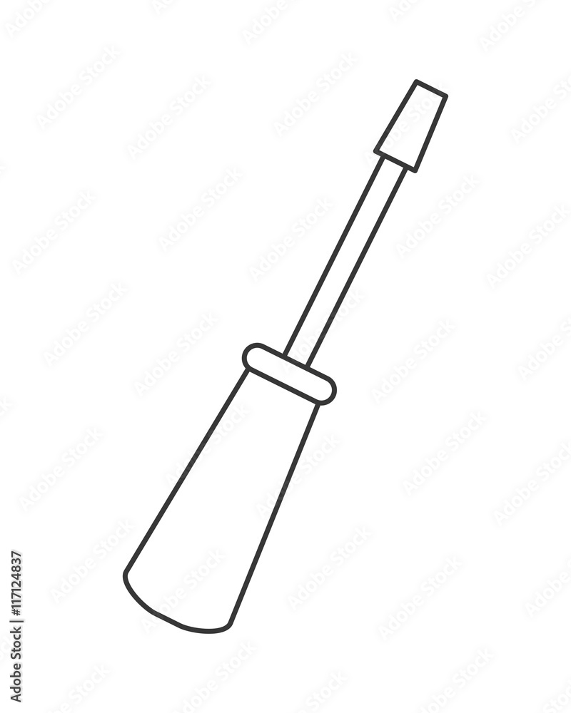 flat design single screwdriver icon vector illustration flat design single screwdriver icon vector illustration