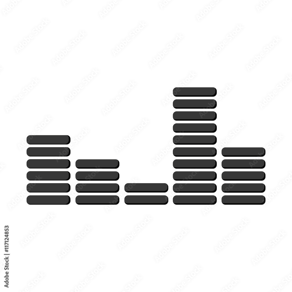 flat design music soundwave icon vector illustration flat design music soundwave icon vector illustration