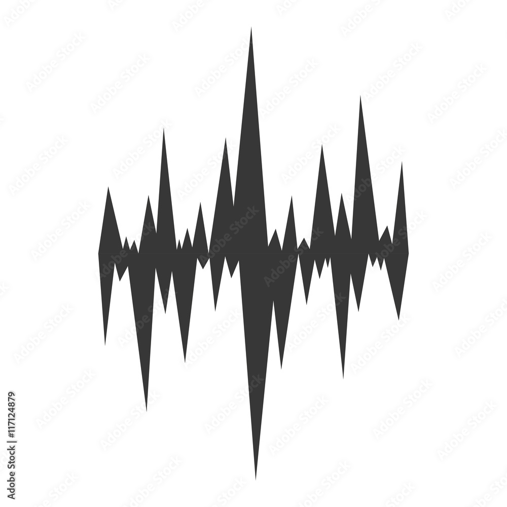 flat design music soundwave icon vector illustration flat design music soundwave icon vector illustration