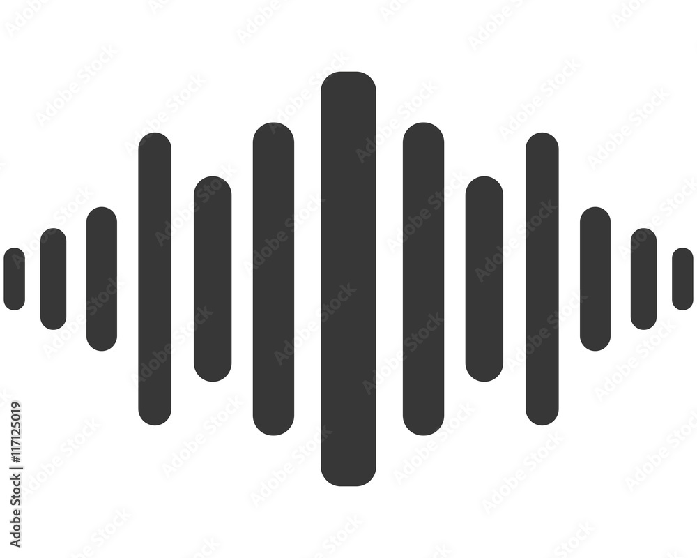 flat design music soundwave icon vector illustration flat design music soundwave icon vector illustration