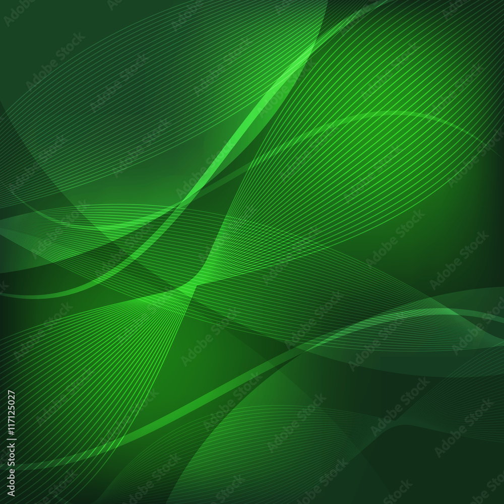 Abstract green wave line background Abstract green wave line background